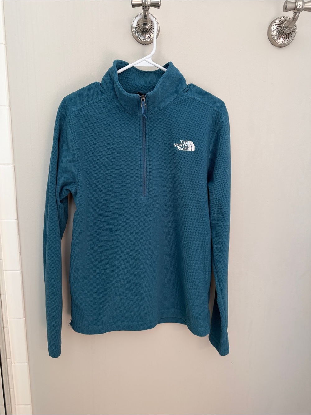 The North Face Teal Half-Zip Fleece Pullover